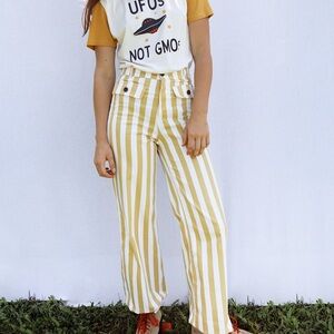 NWOT Sugarhigh Lovestoned woody wide leg striped pants